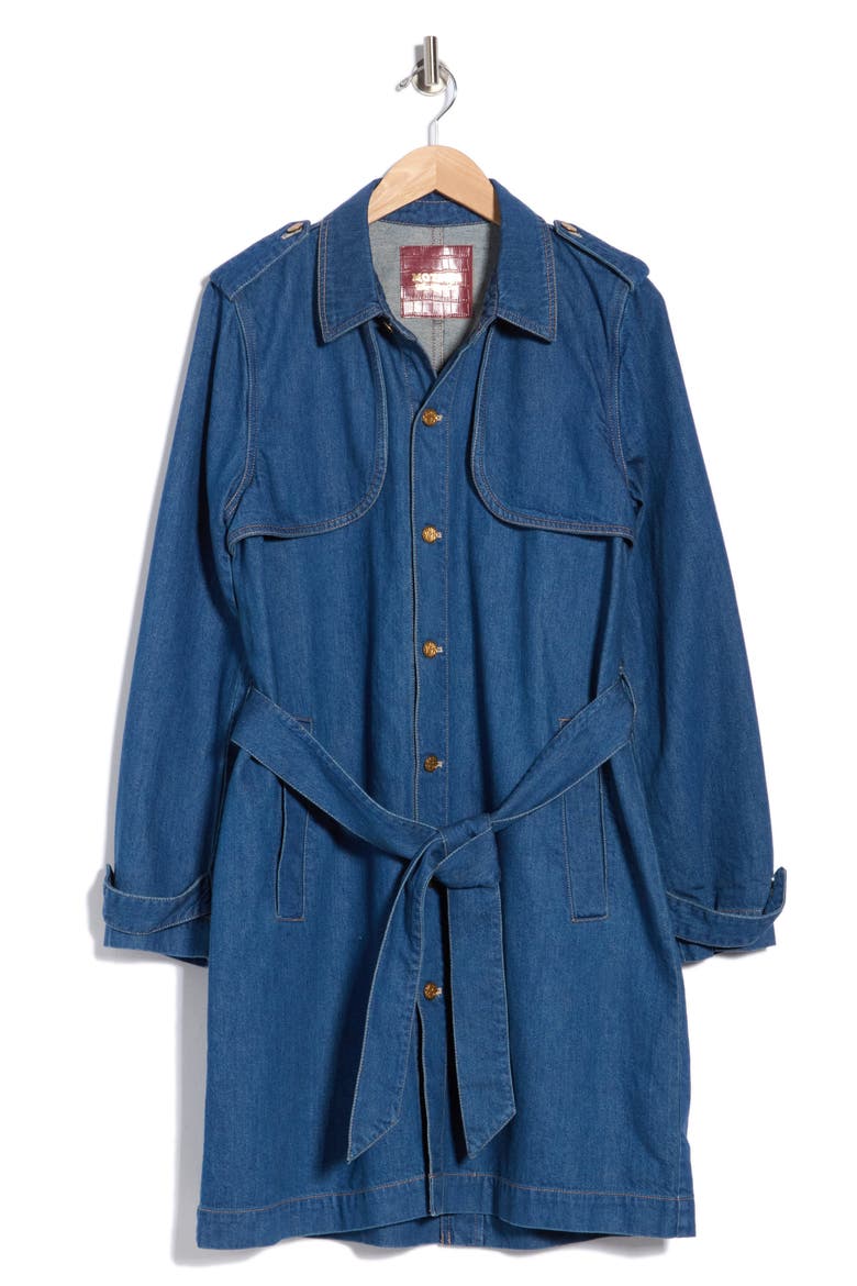The Streaker Denim Trench Jacket, Alternate, color, GET RICK QUICK