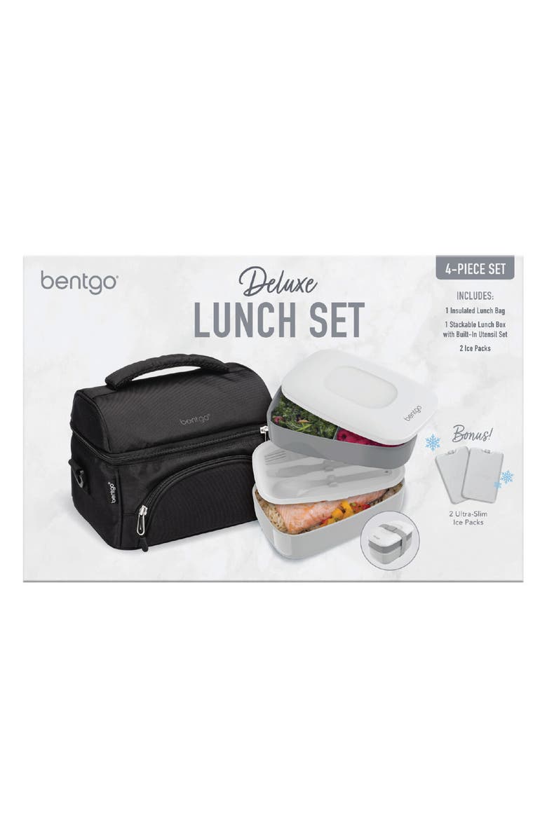 BENTGO Deluxe Lunch 4-Piece Set, Alternate, color, Black