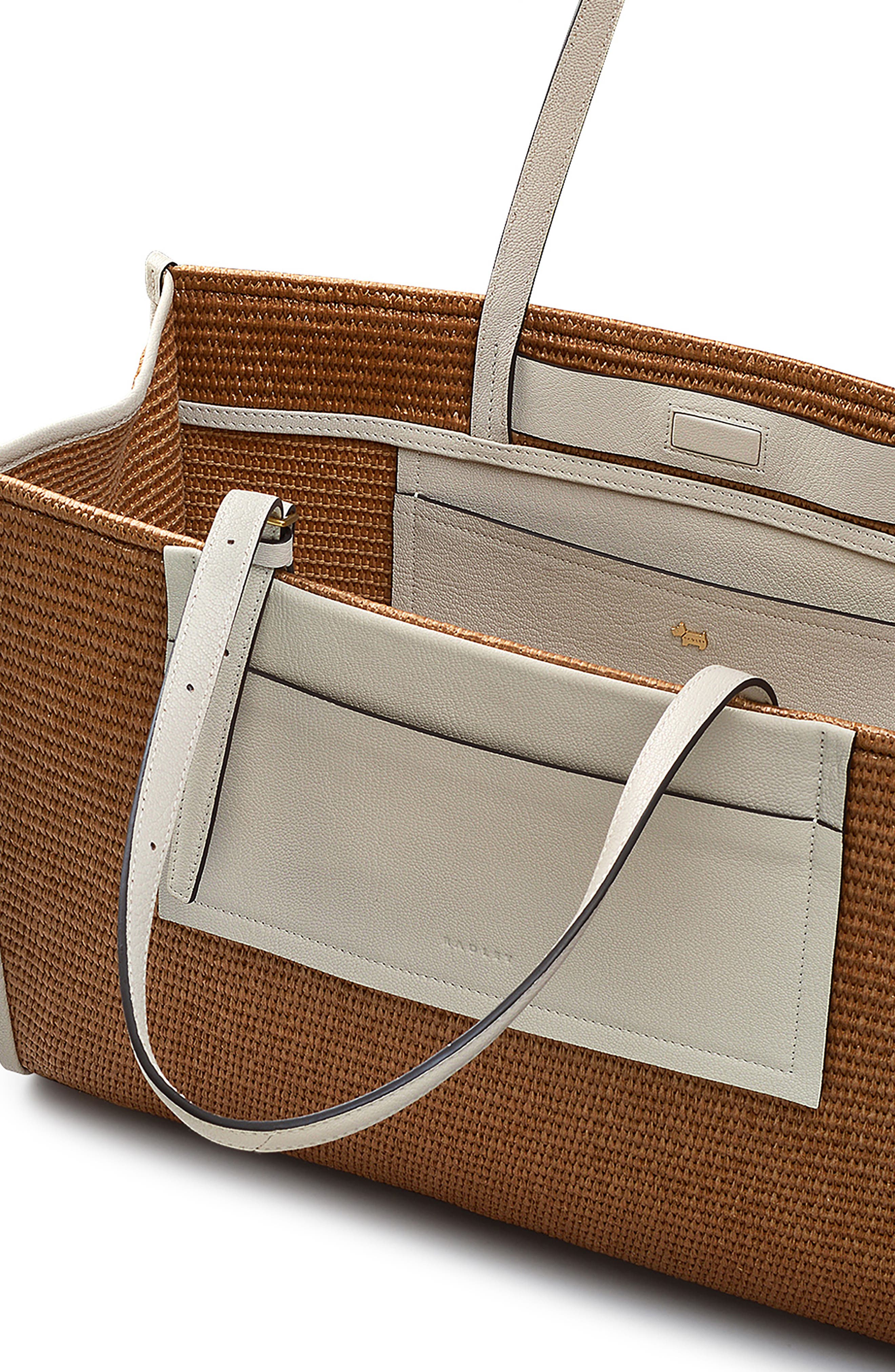 Radley The Large Burlington Raffia Tote, Alternate, color, Saddle