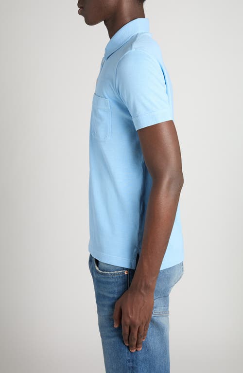 Tom Ford Lyocell & Cotton Piqué Polo In Blue