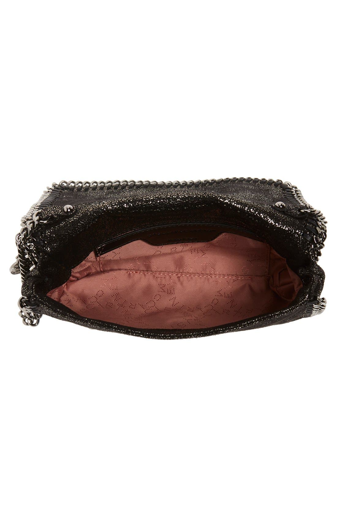 'Falabella' Crossbody Bag, Alternate, color, RUTHENIUM