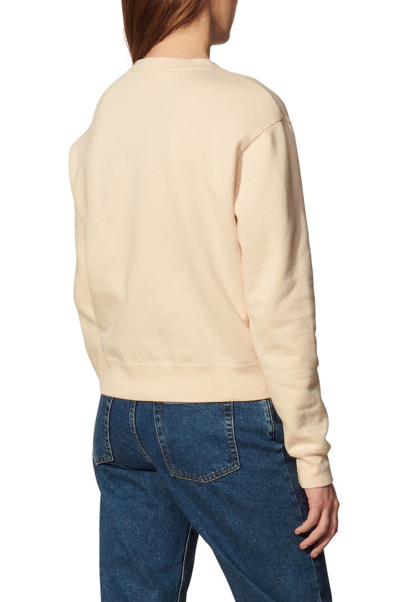 Love is Beautiful Embroidered Sweatshirt, Alternate, color, BEIGE CLAIR