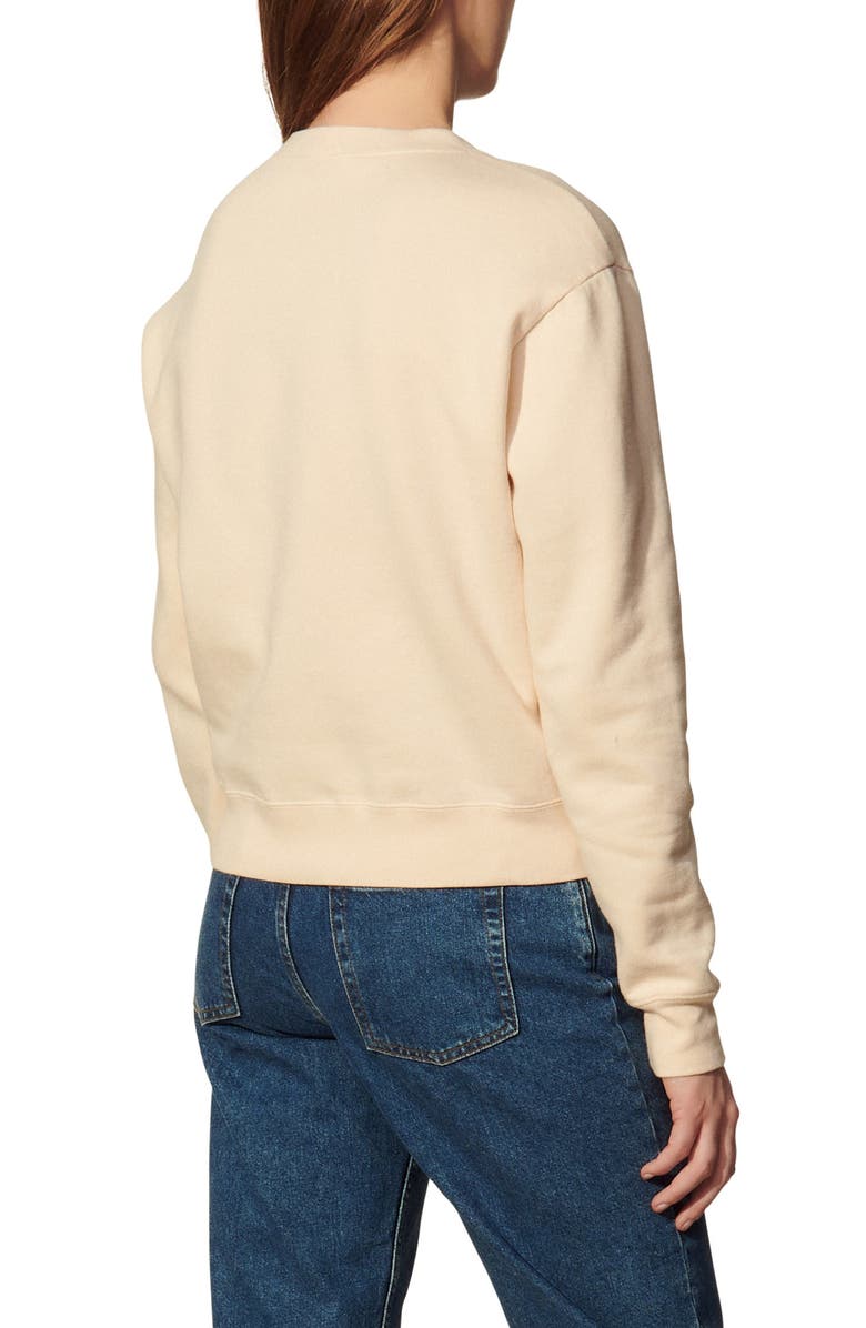 SANDRO Love is Beautiful Embroidered Sweatshirt, Alternate, color, 