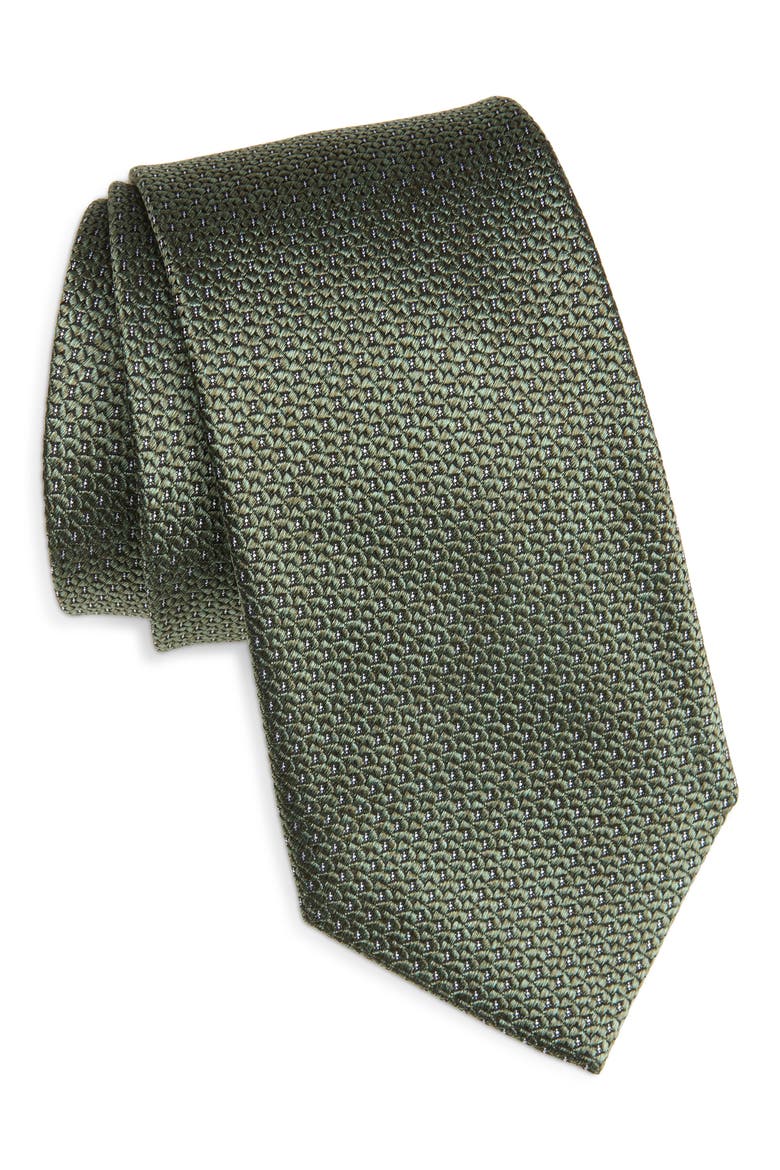 Silk Tie, Main, color, OLIVE