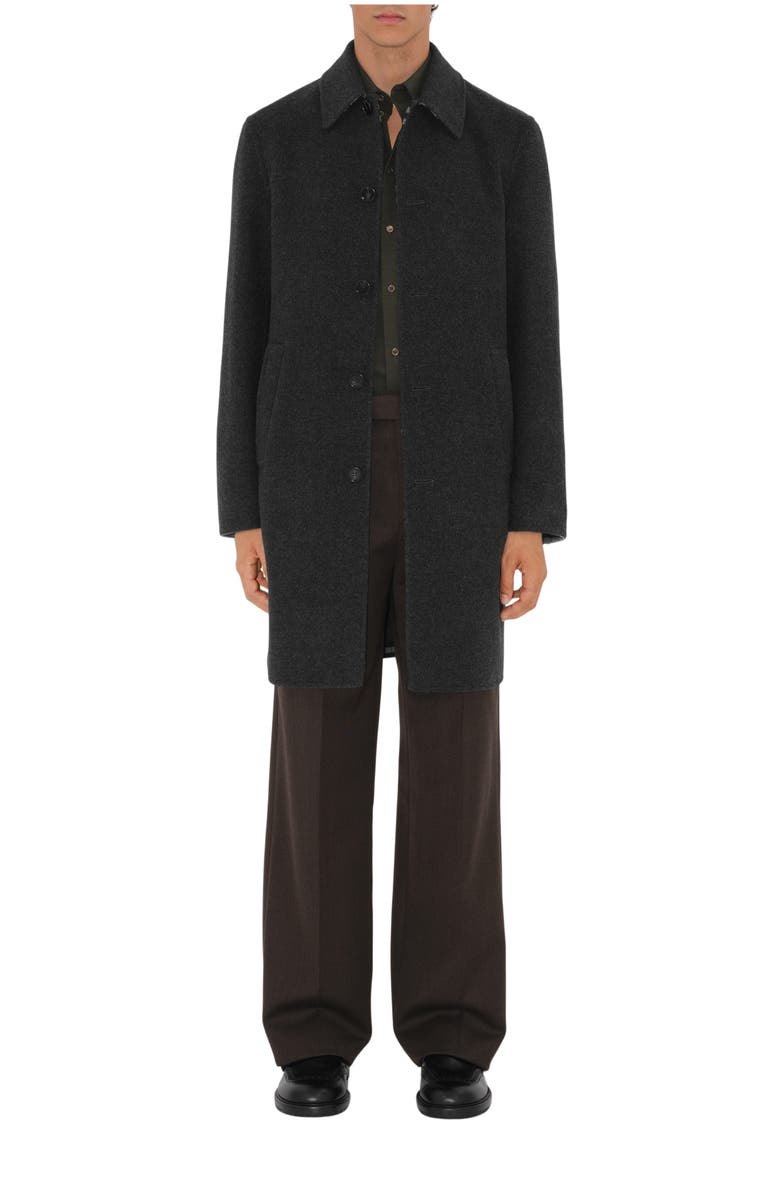 Burberry Mid-length Wool Car Coat, Main, color, Charcoal