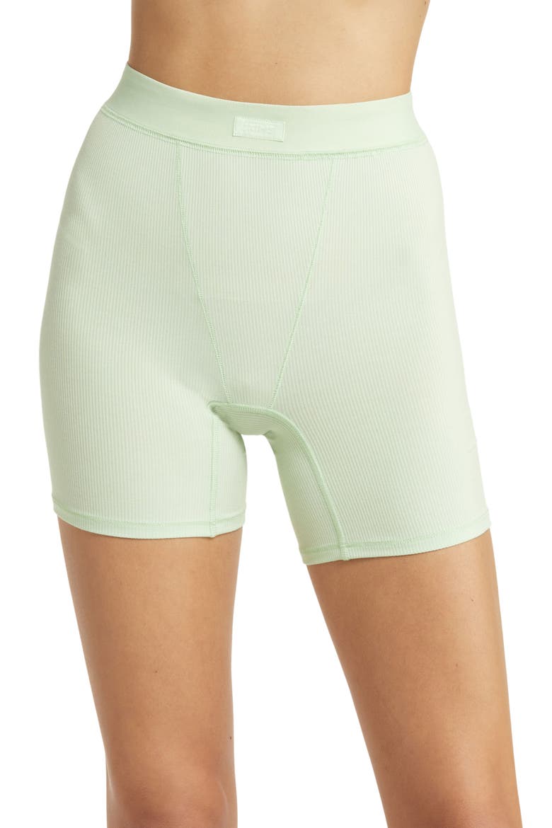 Soft Lounge Rib Boxers, Main, color, HONEYDEW