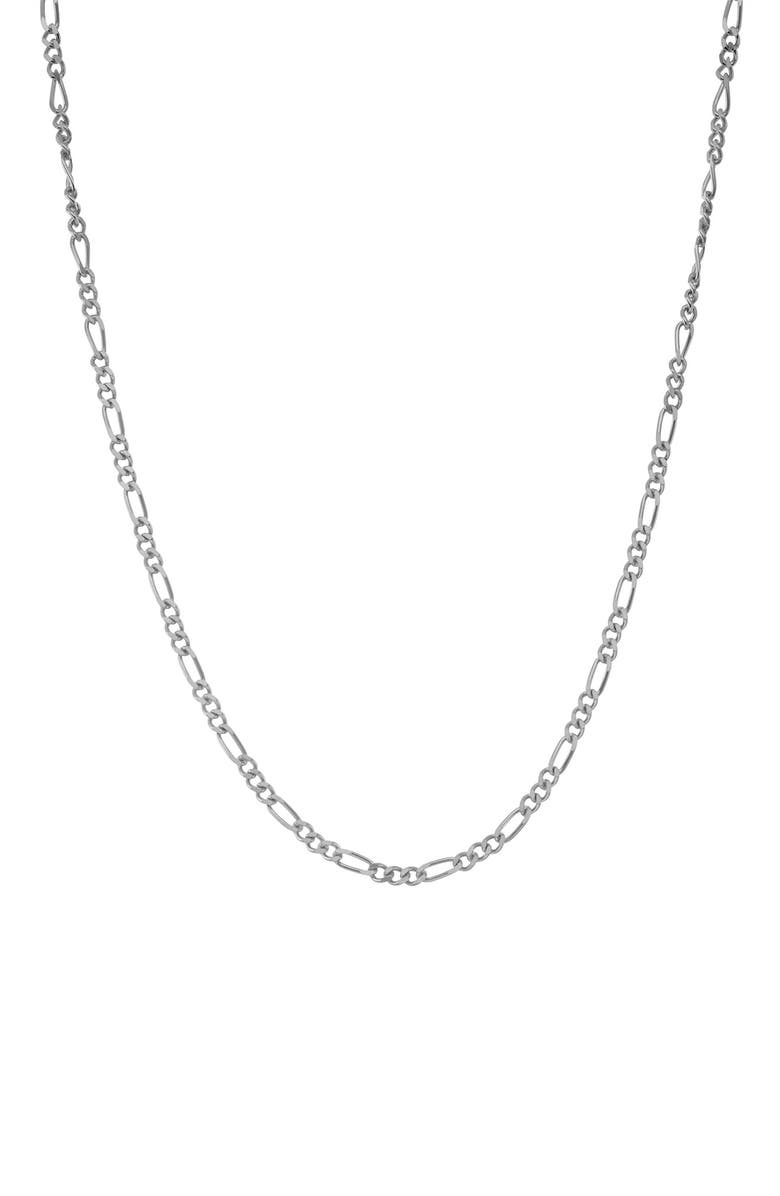 FZN Kids' Sterling Silver Figaro Chain Necklace, Main, color, Silver