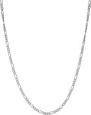 FZN Kids' Sterling Silver Figaro Chain Necklace