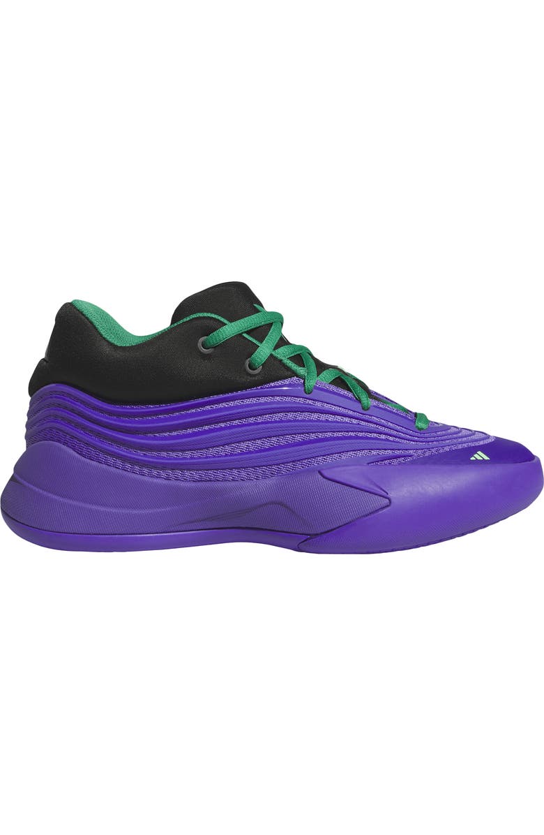 adidas Kids' Dame X Basketball Shoe, Alternate, color, Purple Rush/Black/Court Green