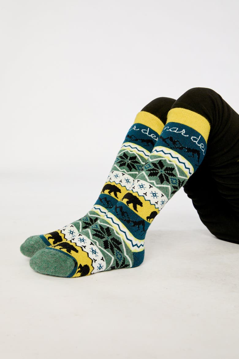 Merino Wool Padded Ski Socks, Alternate, color, Navy Blue