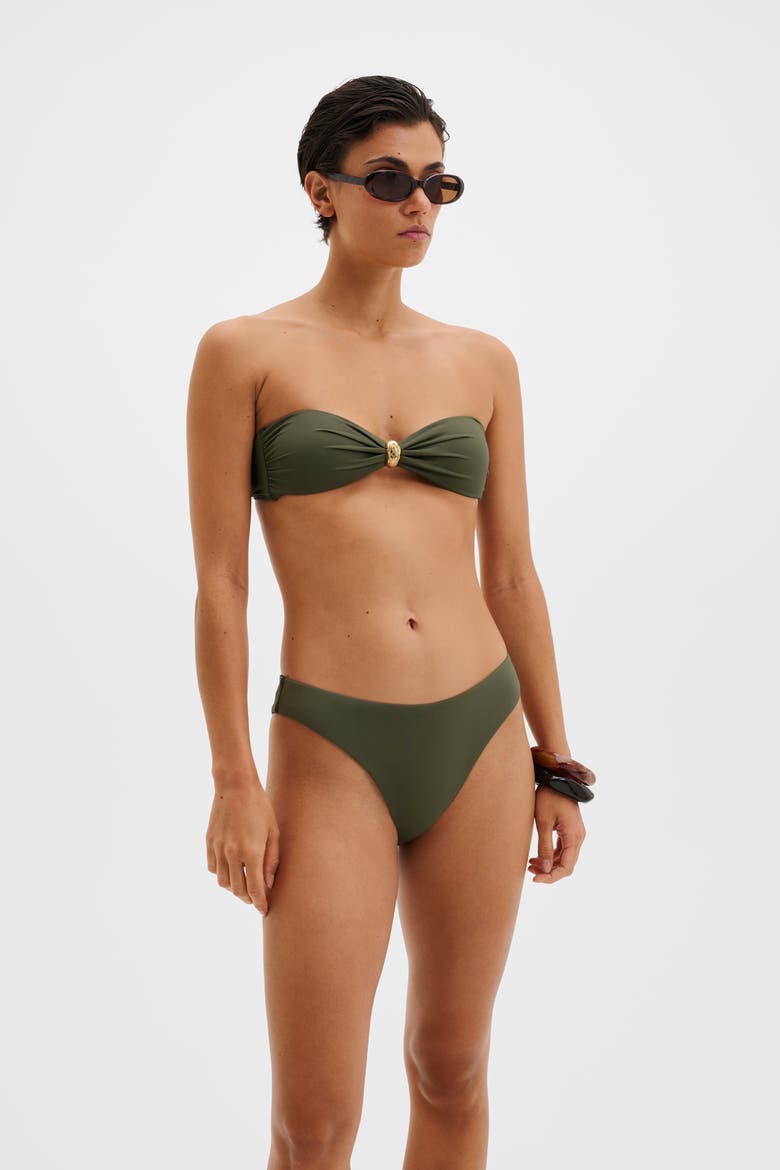 Leana Low Rise Bikini Bottoms, Alternate, color, Dusty Olive