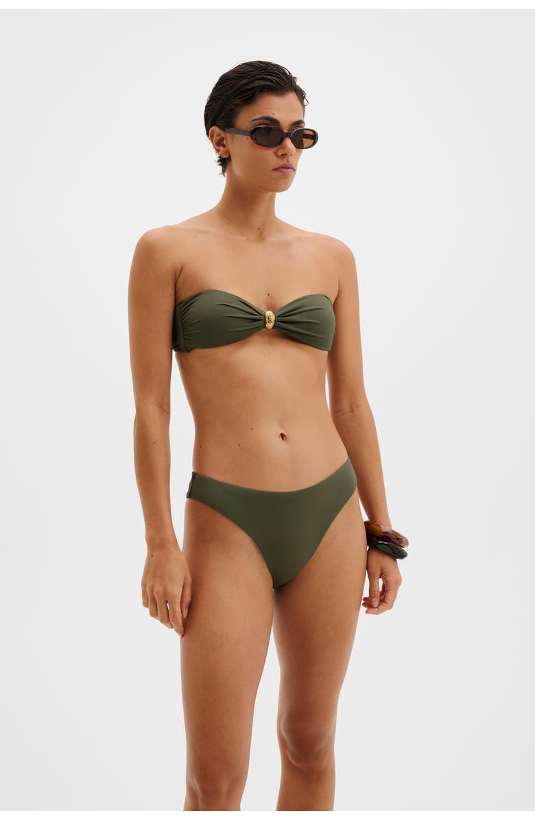 Malina Leana Low Rise Bikini Bottoms, Alternate, color, Dusty Olive
