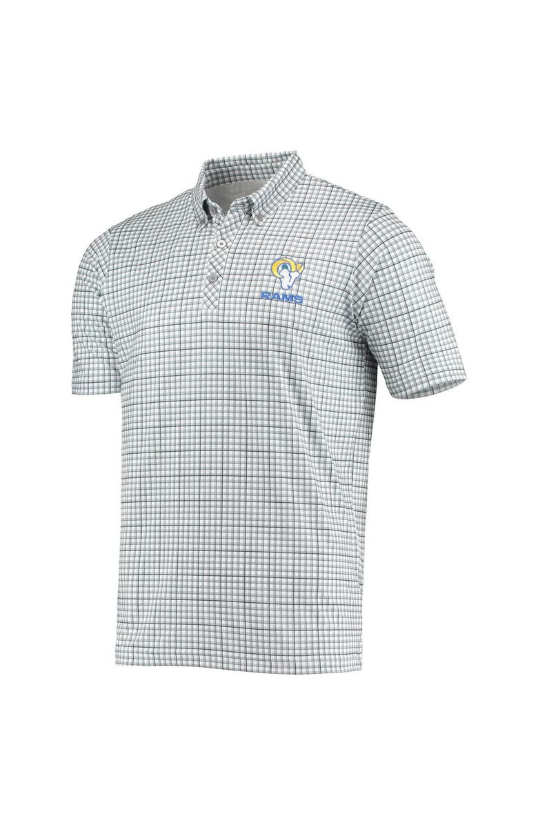 ANTIGUA Men's Antigua Gray/Black Los Angeles Rams Deliver Button-Down Polo, Alternate, color, White