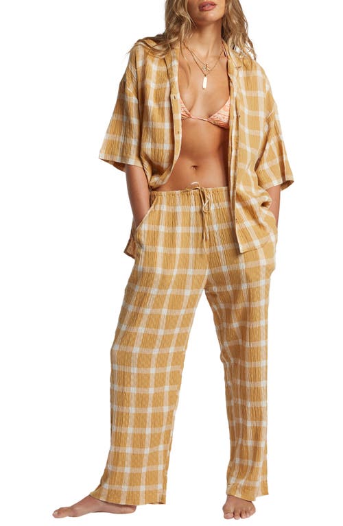 Shop Billabong Beach Side Plaid Camp Shirt In Hemp 2