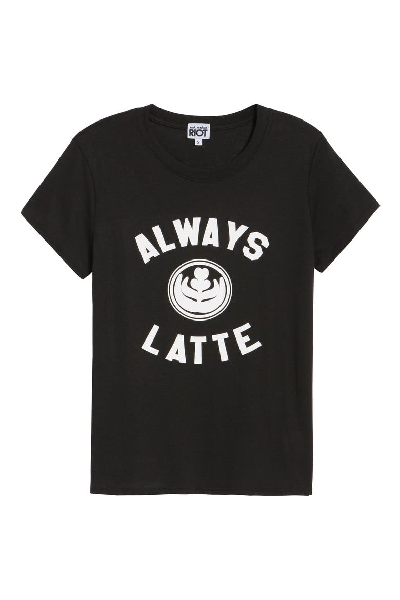 Always Latte Tee, Alternate, color, BLACK
