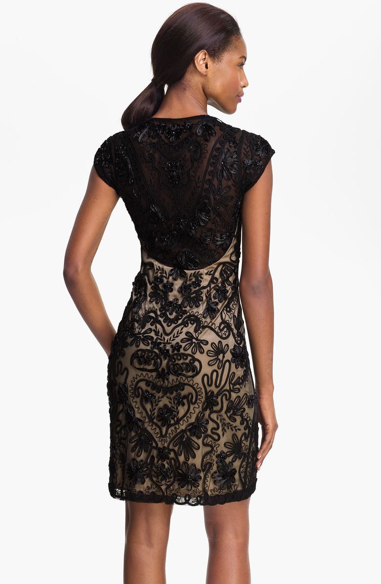 Sue Wong Embellished Illusion Back Sheath Dress, Alternate, color, 
