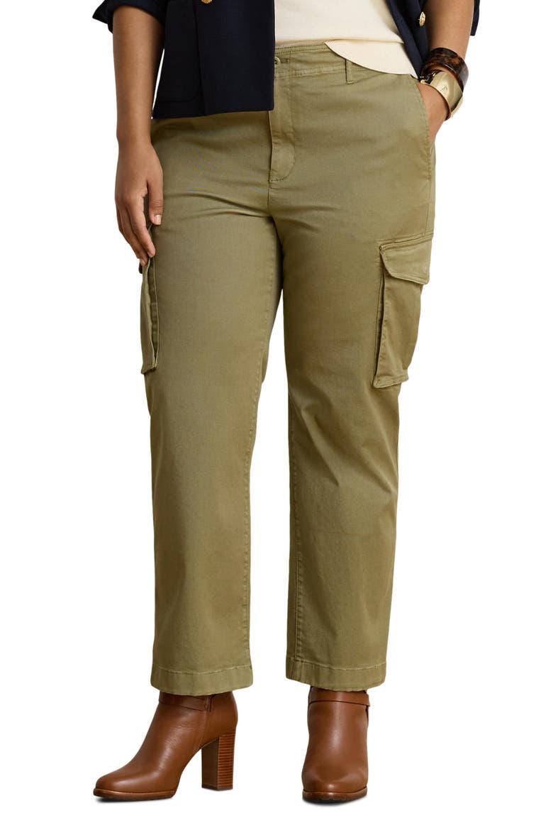 Crop Straight Leg Cargo Pants, Alternate, color, LIGHT AGAVE GREEN