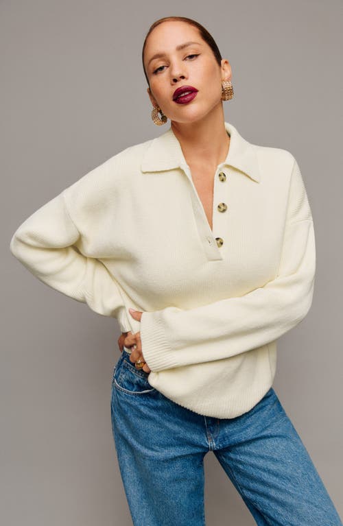 Reformation Brooklyn Organic Cotton Sweater In Gossamer