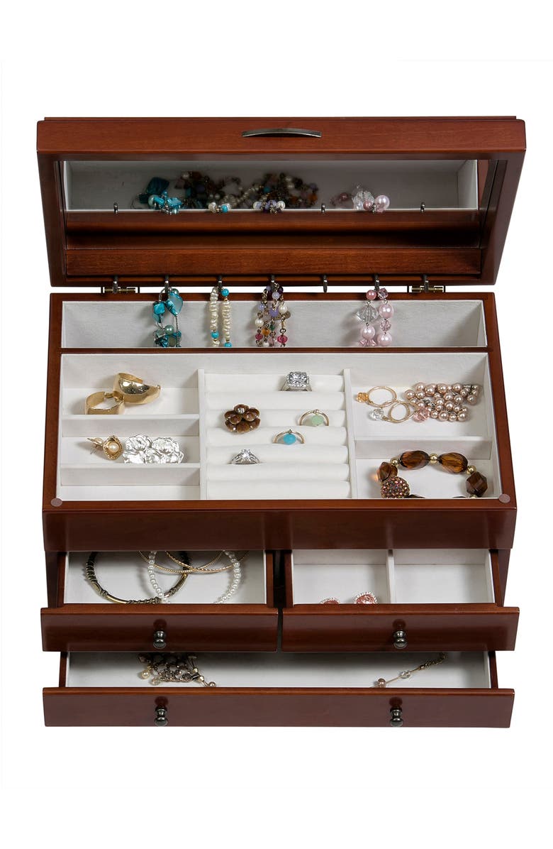 Mele and Co Mele & Co. Fairhaven Wooden Jewelry Box, Alternate, color,