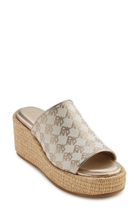 Logo Platform Wedge Sandal (Women)
