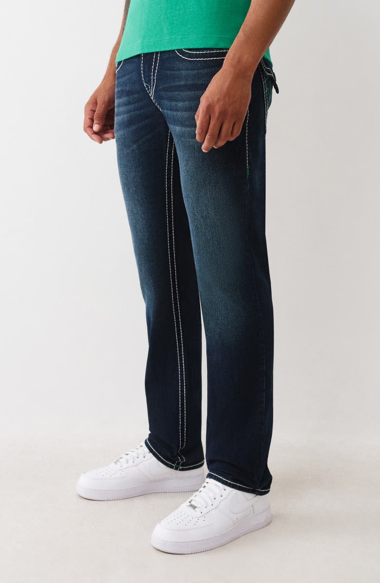 True Religion Ricky Big T Straight Leg Jeans, Alternate, color, Dark Mahogany Wood Wash