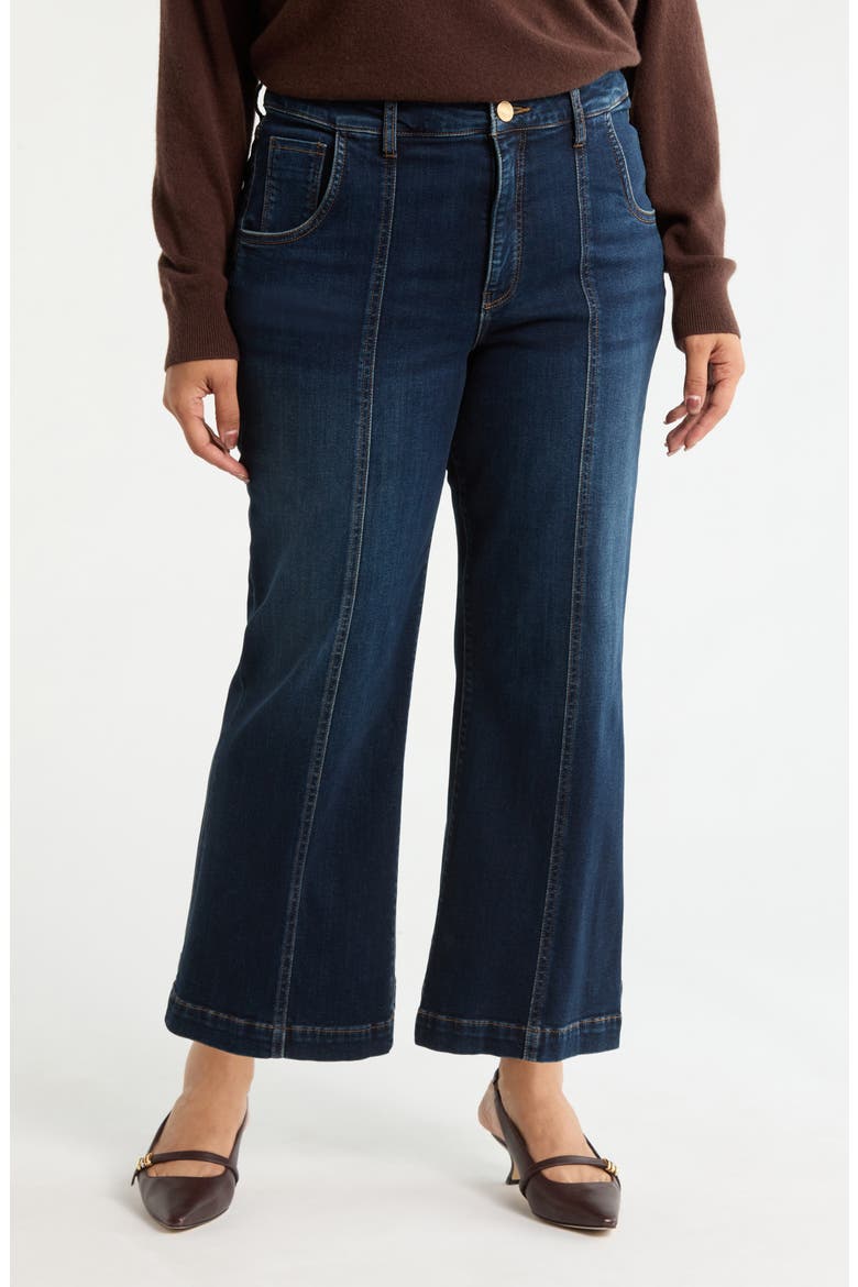 Meg Seamed Fab Ab High Waist Ankle Wide Leg Jeans, Main, color, NOTICE