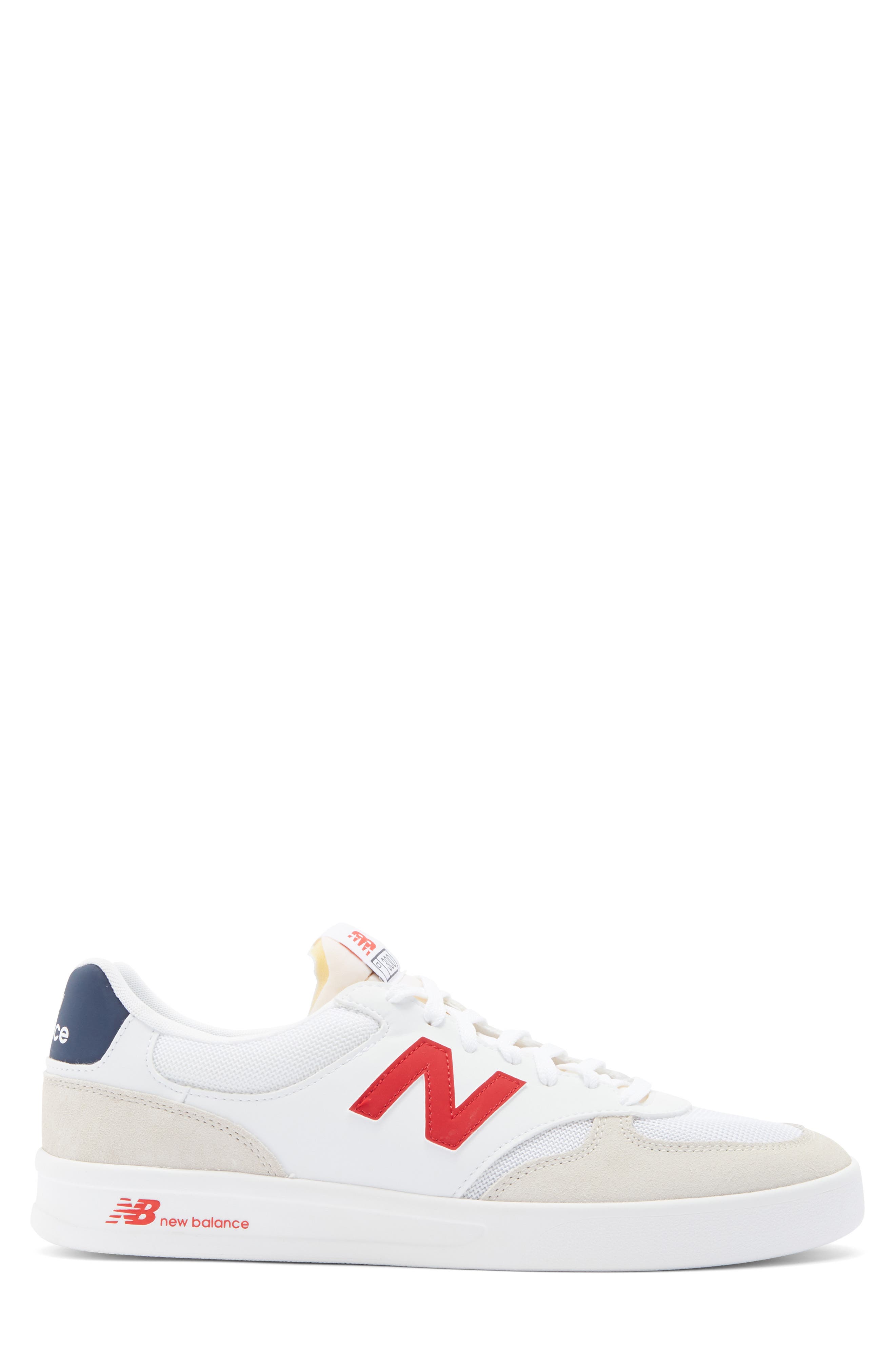 New Balance CT300 Skate Sneaker, Alternate, color, White/ Red
