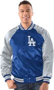 STARTER Men's Starter Royal/Gray Los Angeles Dodgers Raglan Blitz Varsity Jacket