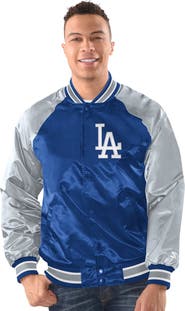 STARTER Men's Starter Royal/Gray Los Angeles Dodgers Raglan Blitz Varsity Jacket
