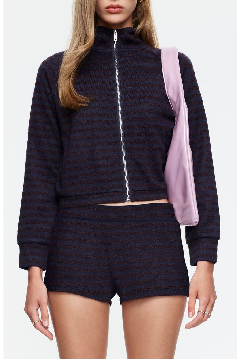 Bloom Knit Jacket, Main, color, FOREST STRIPE