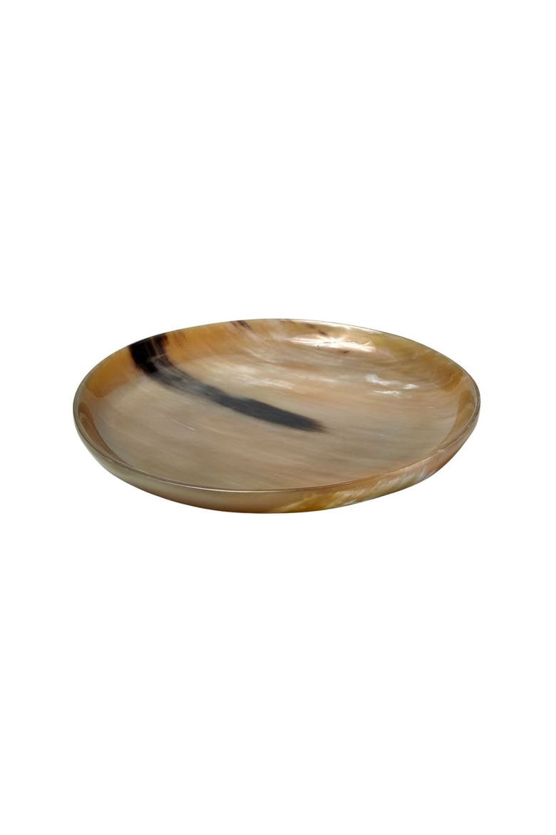 Horn Side Plain Plate, Main, color, Brown