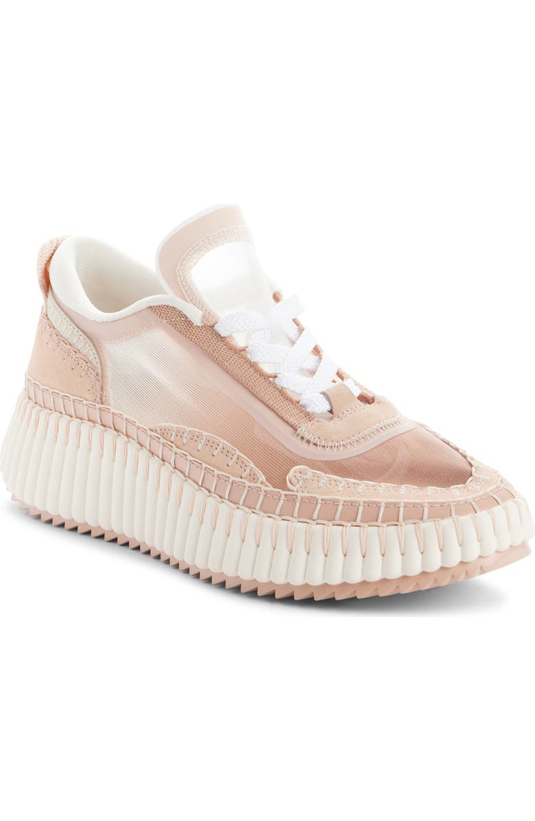 Chloé Nama Platform Sneaker, Main, color, Blushy Beige