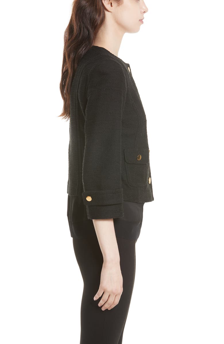 Kate Spade New York textured tweed jacket, Alternate, color, 