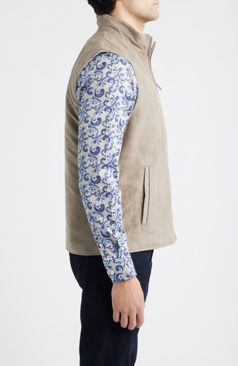 Johnston & Murphy Reversible Faux Suede Vest, Alternate, color, Tan/ Tan Knit