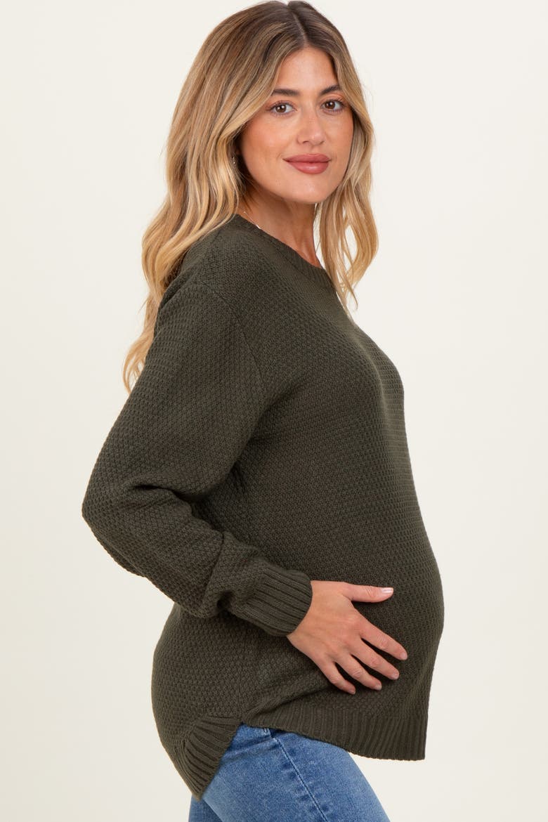Knit Pullover Sweater, Alternate, color, Olive Green
