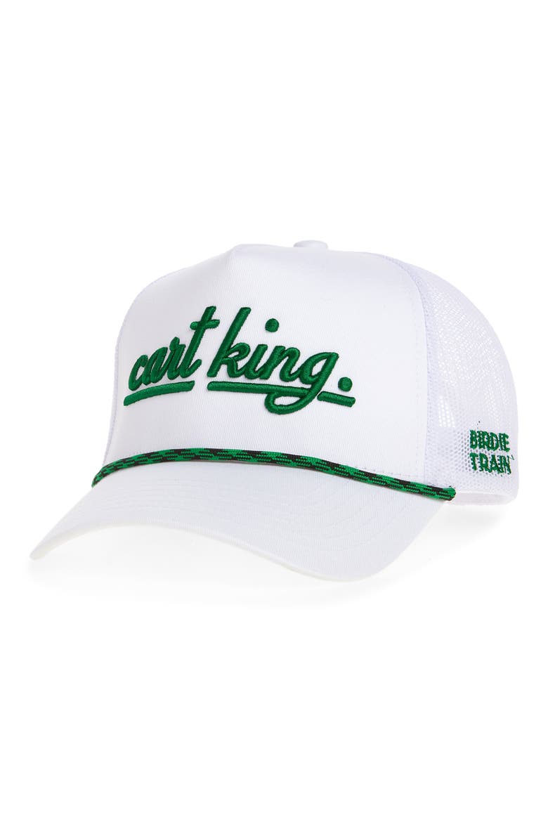 Cart King Trucker Hat, Main, color, WHITE