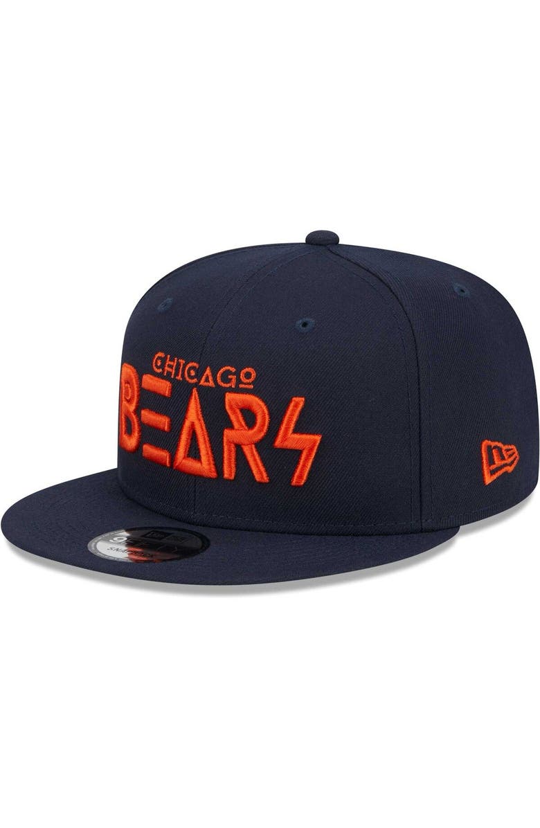 New Era Men's New Era Navy Chicago Bears Word 9FIFTY Snapback Hat, Alternate, color,