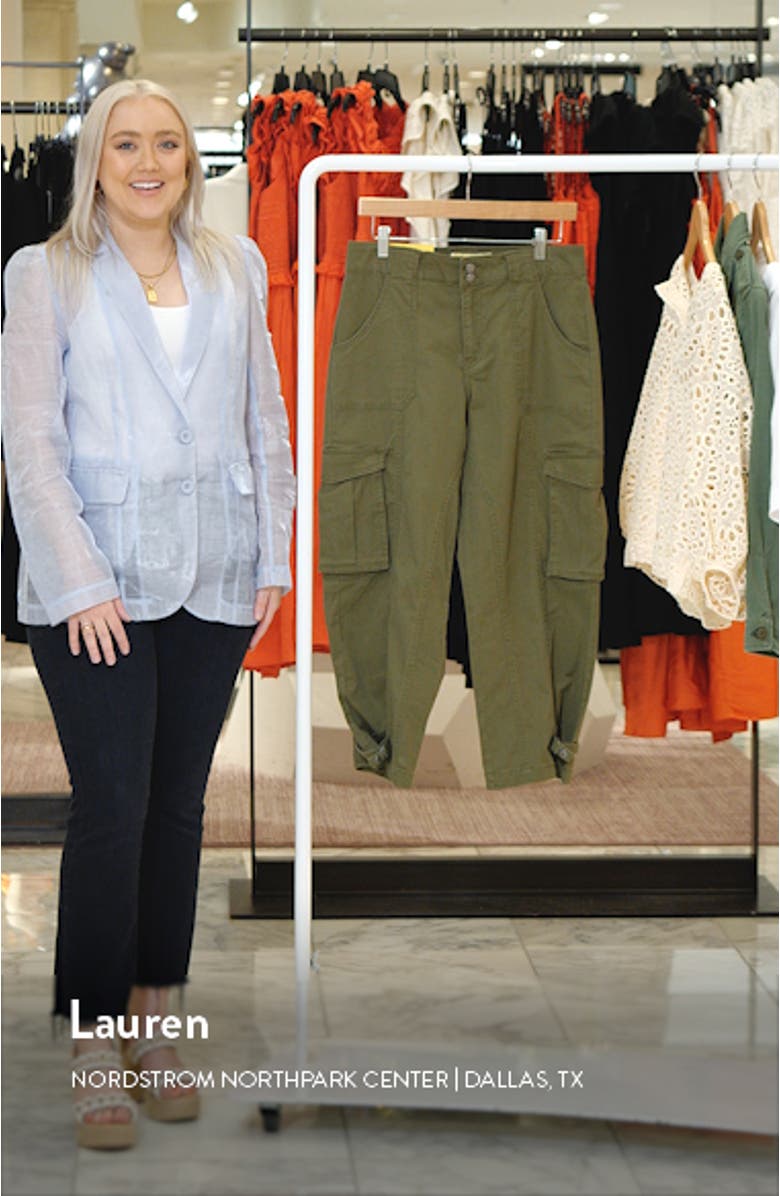 Stretch Cotton Ankle Cargo Pants, sales video thumbnail