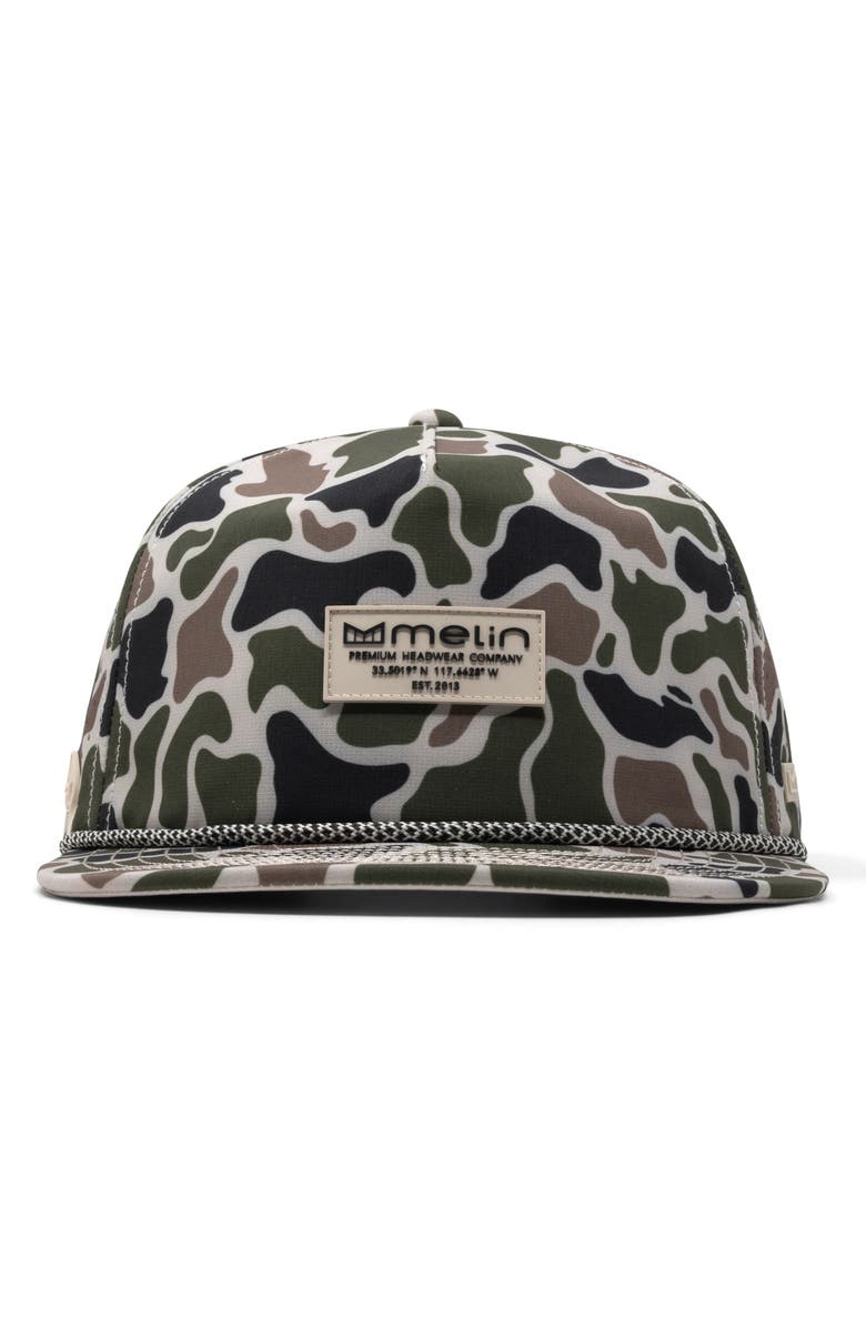 Melin Hydro Coronado Brick Camo Snapback Hat, Alternate, color, Duck Camo