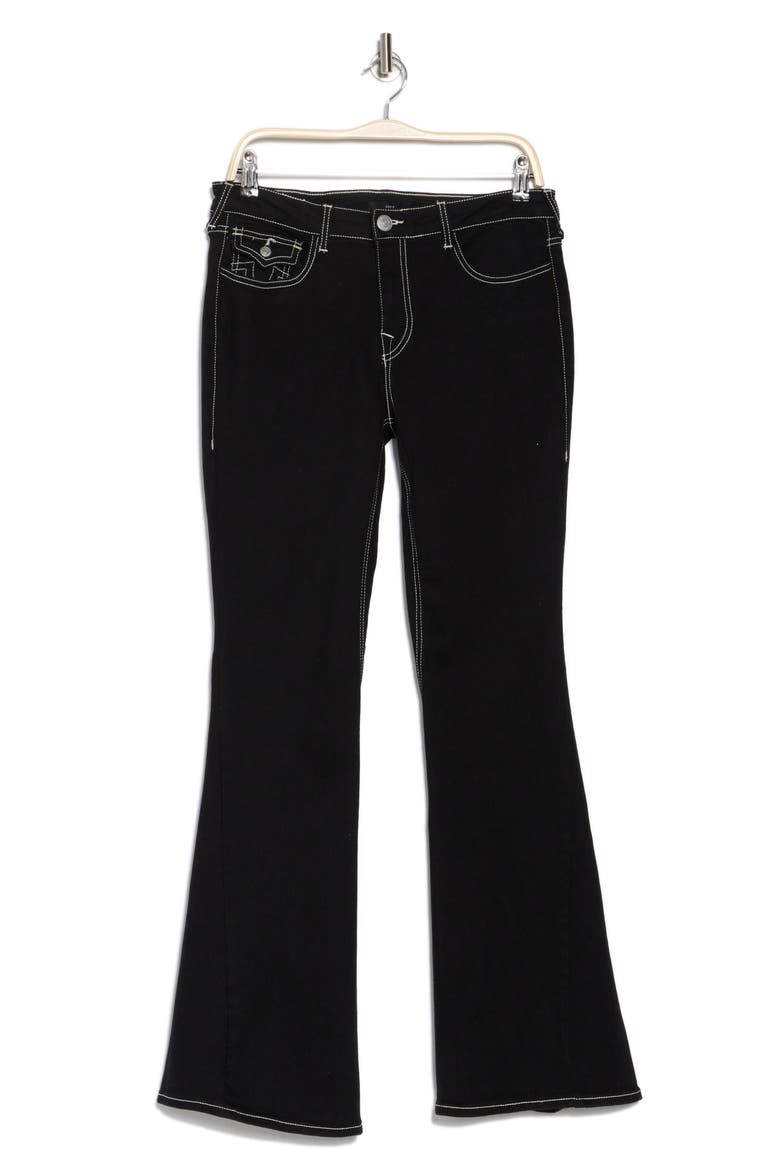 Joey Flap Pocket Flare Leg Jeans, Alternate, color, RINSE BLACK