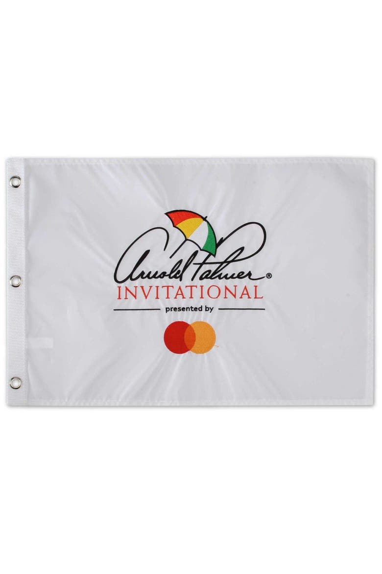 White Arnold Palmer Invitational 14" x 19" Embroidered Pin Flag, Main, color, White
