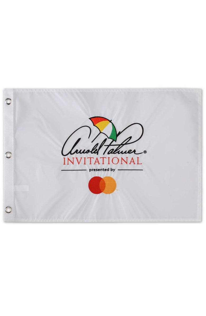 TOURNAMENT SOLUTIONS White Arnold Palmer Invitational 14" x 19" Embroidered Pin Flag, Main, color, 