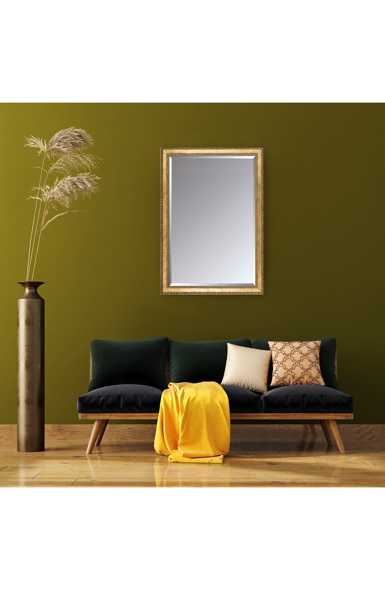 OVERSTOCK ART La Pastiche Verona Gold Braid Framed Mirror, Alternate, color, 