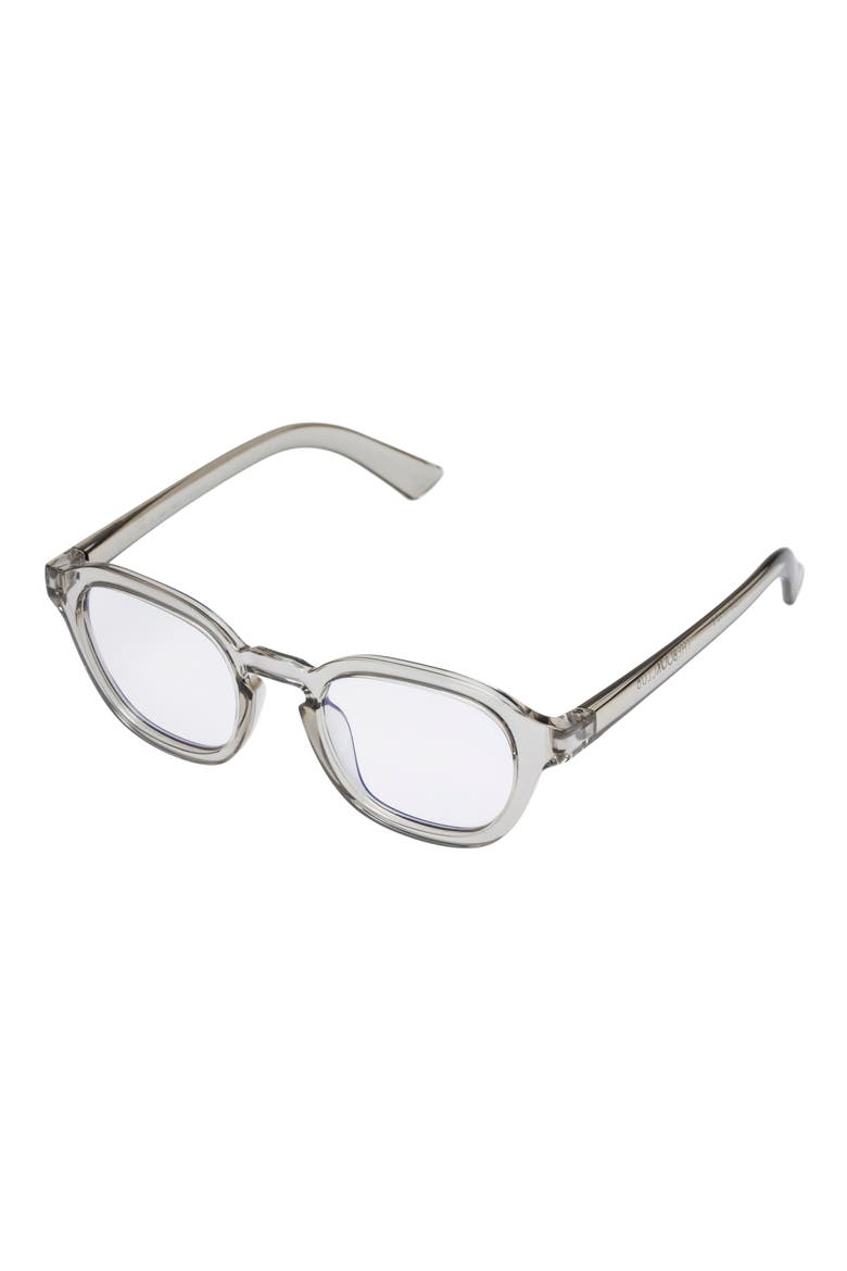 Fan Of Seen Labels 47mm Blue Light Blocking Reading Glasses, Alternate, color, SKY