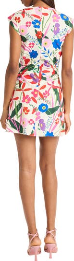 Floral Cap Sleeve Fit & Flare Minidress