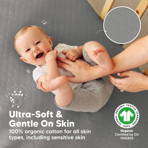 Keababies 2-pack Mavy Protect+ Waterproof Crib Mattress Protector In Granite