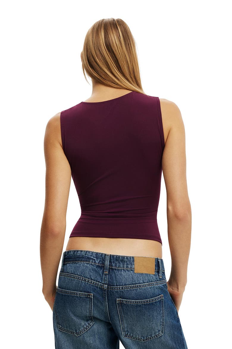 Women's Marlo Wrap Tank, Alternate, color, Blackberry Belle