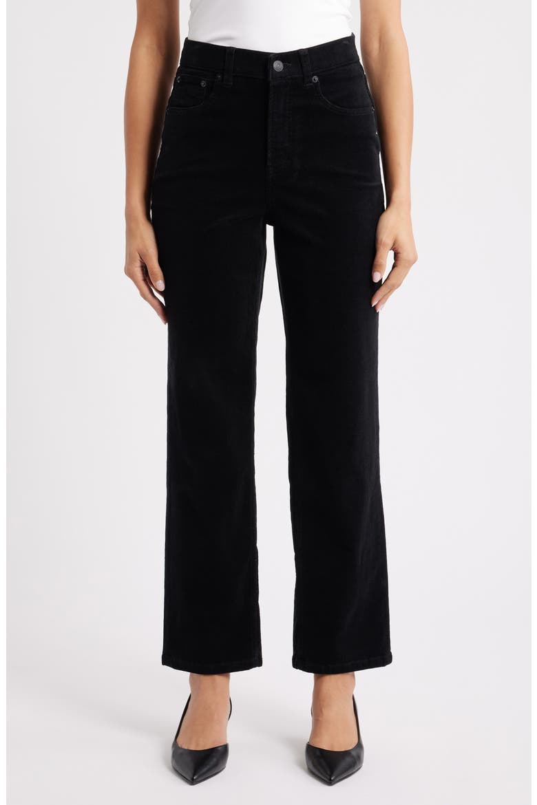 '90s Straight Leg Corduroy Pants, Main, color, CLASSIC BLACK