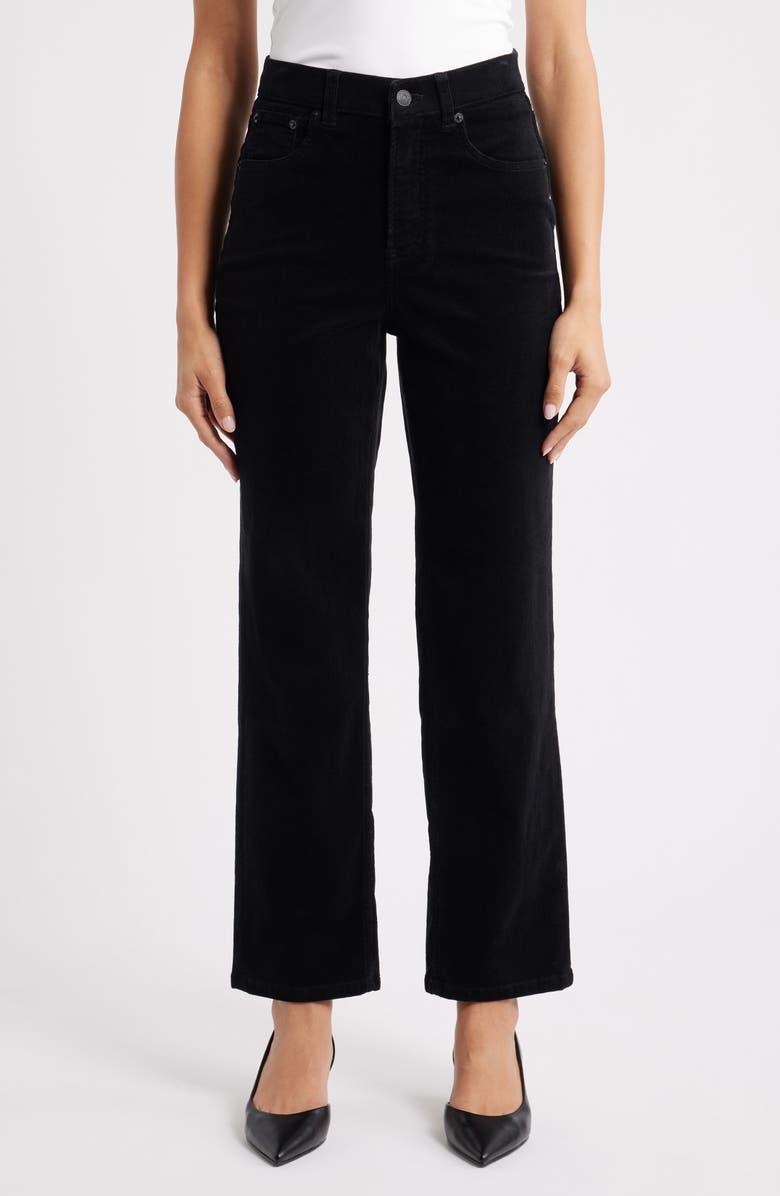 SPANX<sup>®</sup> '90s Straight Leg Corduroy Pants, Main, color, Classic Black