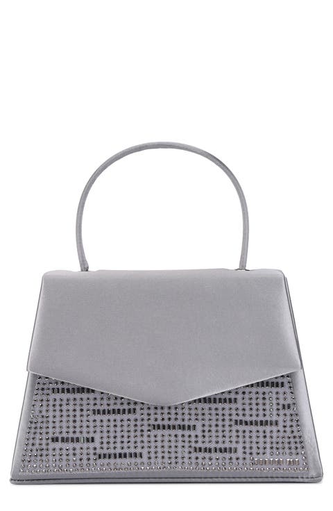 Linda Crystal Satin Clutch